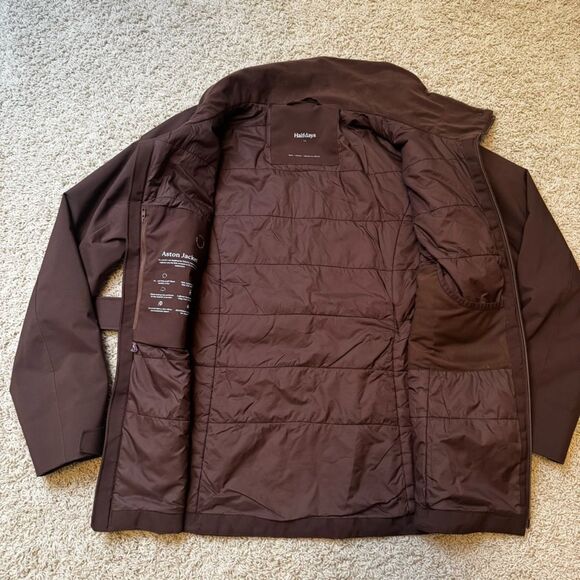 Halfdays Aston Jacket Belted Ski Jacket Brown Spiked Cocoa Small Waterproof - Picture 10 of 12